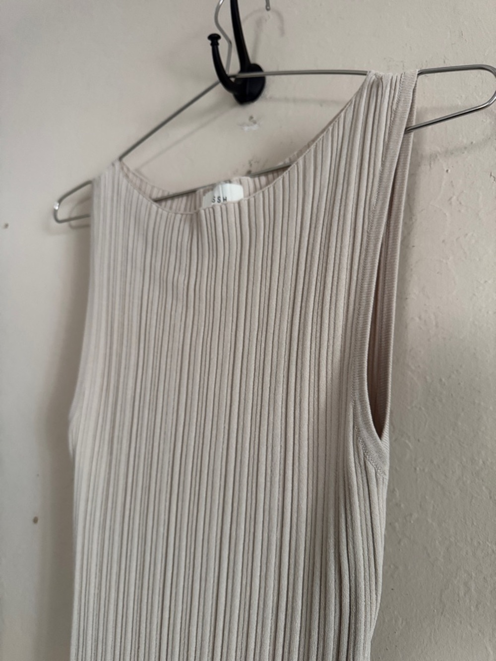 DISSH Sleeveless Ribbed Maxi Dress in Cream Size Small - Picture 7 of 7